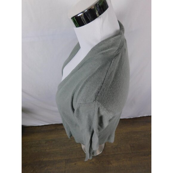 Max Studio Sweater Womens Medium Sage Green Open Front Cardigan Linen Blend - Picture 5 of 11